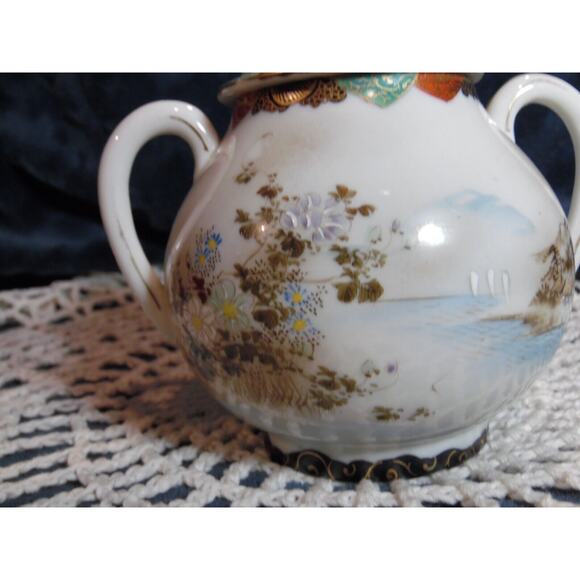 Vintage Japanese Water Birds 10 PC. Tea Set - Picture 5 of 16